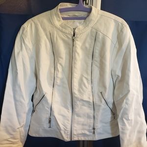 Womens white pleather jacket
